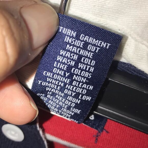 Chaps Long Sleeve Striped Collard Rugby T-Shirt - Picture 4 of 4